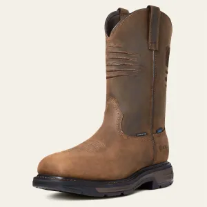 Workhog Xt Patriot Waterproof Carbon Toe Work Boot In Distressed Brown